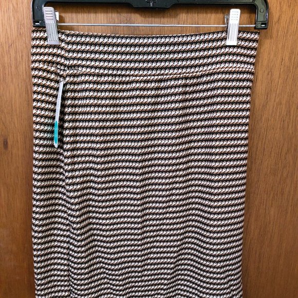 BNWT Renee C Essence Midi Skirt Camel Patterned Size M - Picture 1 of 4
